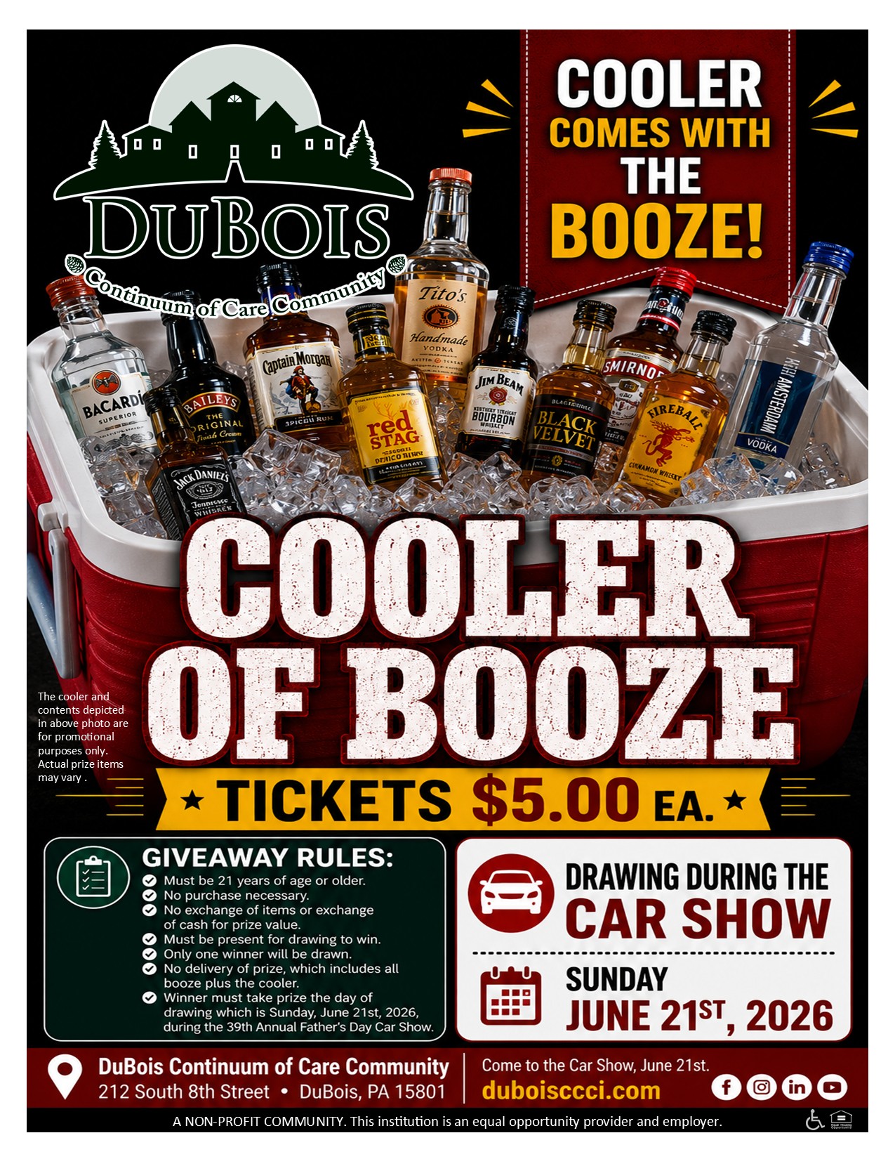2026 Car Show Cooler of Booze Flyer USE 2