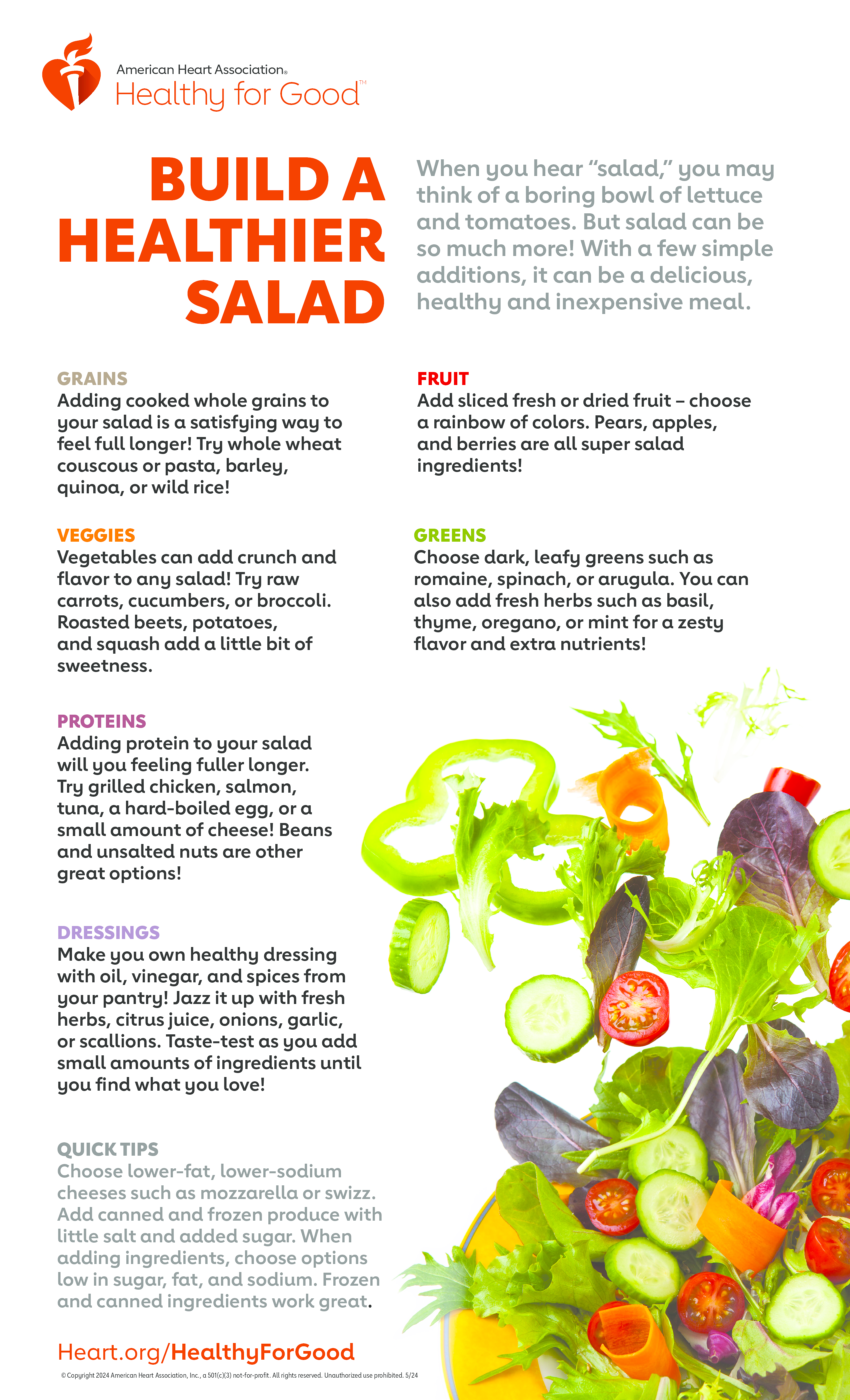 Build a Healthier Salad infographic pdf