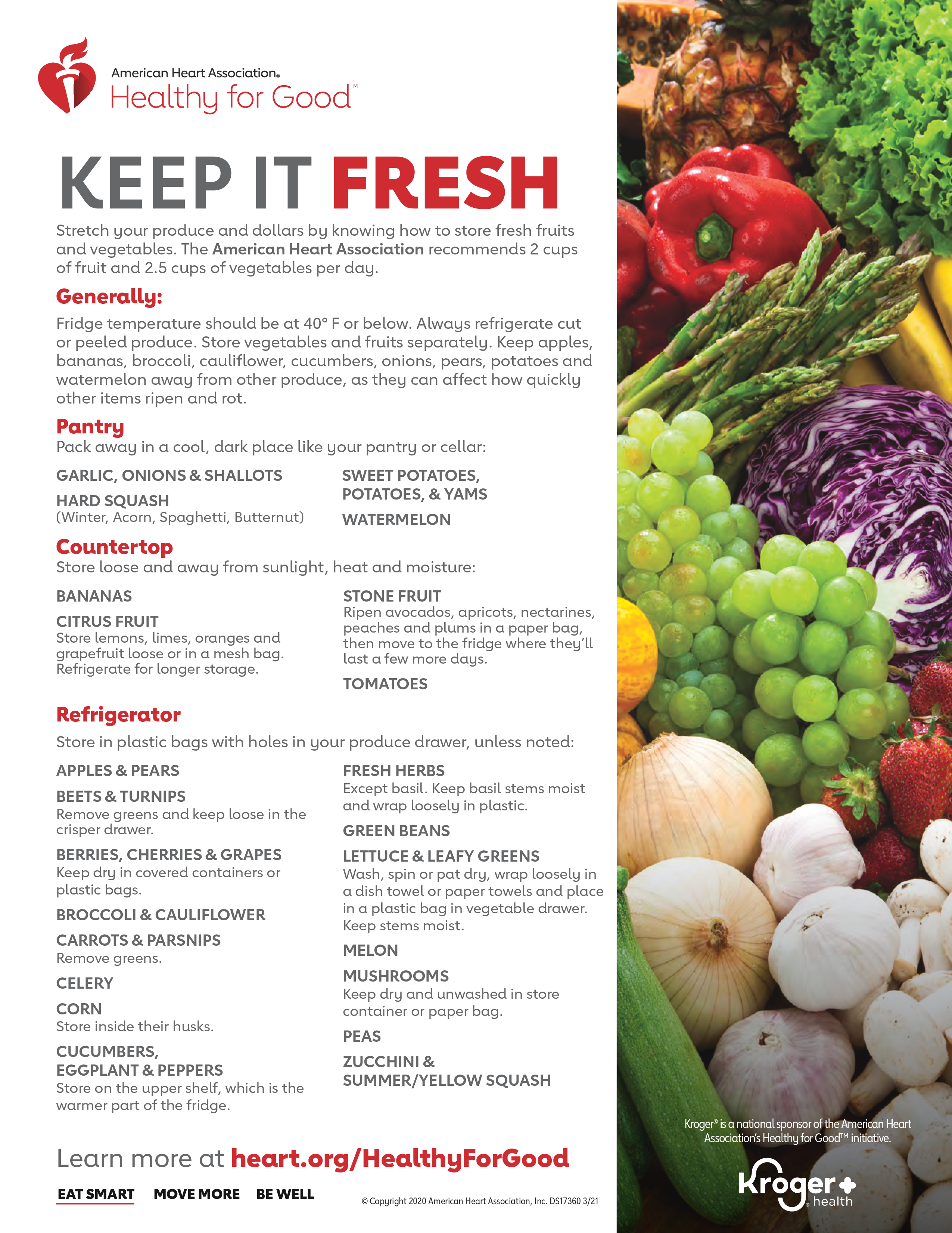 Food Storage Keep it Fresh Infographic